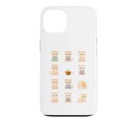 Carcasa para iPhone 13 Lindos Gatos meditadores Kawaii Zen Feline Design