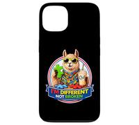 Carcasa para iPhone 13 Llama con batido y Gafas de Sol Soy Diferente, no Roto