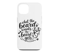 Carcasa para iPhone 13 Lo Que la Barba Quiere Perro Schnauzer mamá papá