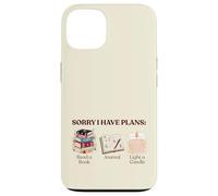 Carcasa para iPhone 13 Lo Siento, Tengo Planes leídos Diario Amante de los Libros
