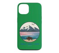 Carcasa para iPhone 13 Logotipo de Bolsillo de Bisonte de The Great Salt Lake Trail Utah