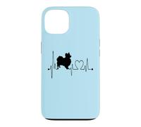 Carcasa para iPhone 13 Los Perros Papillon Dog My Heartbeat EKG Son mis Amantes de los Perros cardiovasculares
