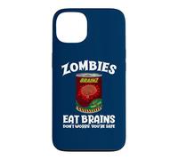Carcasa para iPhone 13 Los Zom omen Cerebros no se preocupan sarcástico Zombie Halloween
