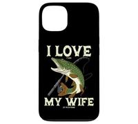 Carcasa para iPhone 13 Lucio de Pesca I Love It Pike When My Wife Let Me Go Fishing