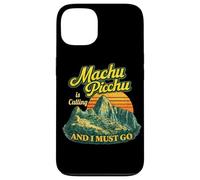 Carcasa para iPhone 13 Machu Picchu Perú Viajes Andes Montañas Puesta del Sol Retro