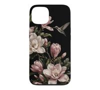 Carcasa para iPhone 13 Magnolia Flores Colibrí Botánico Floral Naturaleza