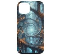 Carcasa para iPhone 13 Mago Fantasía Ciudad Subterránea Portal Espiral Caverna