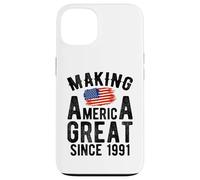 Carcasa para iPhone 13 Making America Great Since 1991 35 Años Cumpleaños