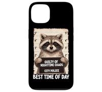 Carcasa para iPhone 13 Mapache Mugshot culpable de Caos Nocturno Mejor Hora del día