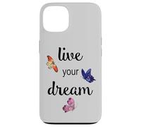 Carcasa para iPhone 13 Mariposas de Acuarela Live Your Dream