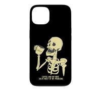 Carcasa para iPhone 13 Matrimonio Divertido Decir Café Y Mi Esposa Hombres Mujeres Calavera