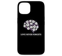 Carcasa para iPhone 13 Memory Care, partidario de la concienciación sobre el Alzheimer Love Never Forgets