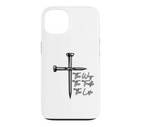 Carcasa para iPhone 13 Mensaje Inspirador de The Way The Truth The Life Sacrifice