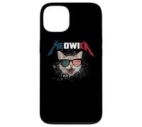 Carcasa para iPhone 13 Meowica USA American Flag Cat Funny Patriotic 4th of July