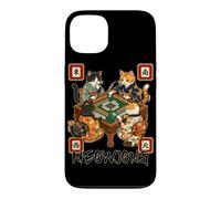 Carcasa para iPhone 13 Meowjong Cat Playing Mahjong Game Juego Chino Tradicional