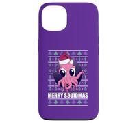 Carcasa para iPhone 13 Merry SQUIDMAS Suéter Feo de Navidad con diseño de Pulpo de Papá Noel