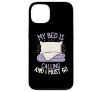 Carcasa para iPhone 13 Mi Cama está Llamando y Tengo Que IR Dormido Almohada de Estado de ánimo descansando