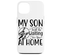 Carcasa para iPhone 13 Mi Hijo te estará Esperando en casa béisbol