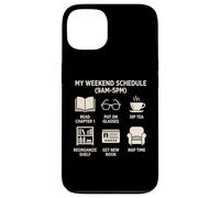 Carcasa para iPhone 13 Mi horario de Fin de Semana Amante de los Libros Lectura Novela Bibliófilo