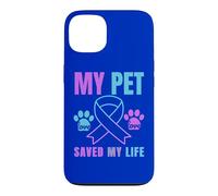 Carcasa para iPhone 13 Mi Mascota salvó mi Vida Prevención del Suicidio Emocional Perro Gato