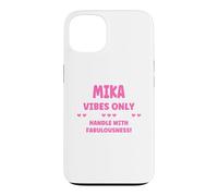 Carcasa para iPhone 13 Mika Personalized Name Funny Cute Custom Mika Name