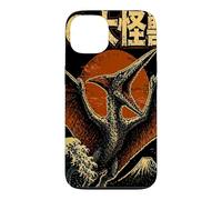 Carcasa para iPhone 13 Monstruo Cielo Volando Kaiju Pterosaurio sobre Ola Japonés Retro