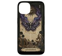 Carcasa para iPhone 13 Moth Sun Dark Gothic Crescent Moon Skull