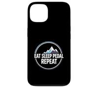 Carcasa para iPhone 13 Mountain Biking Cyclist Eat Sleep Pedal Repeat