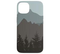 Carcasa para iPhone 13 Mountains Peaks Abstract Outdoor Nature Landscape Gray Blue