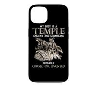 Carcasa para iPhone 13 My Body Is A Temple Ancient Crumbling Probably Cursed
