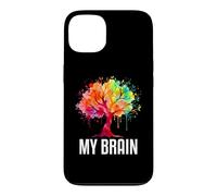 Carcasa para iPhone 13 My Brain Tree Rainbow Splash Neurodivergente Adulto