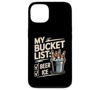 Carcasa para iPhone 13 My Bucket List Beer Ice Drinker Routine Party Bar -