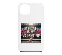Carcasa para iPhone 13 My Cat Is My Valentine Sphynx Street Graffiti Amante de los Gatos