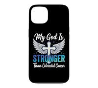 Carcasa para iPhone 13 My God Is Stronger Than Colorectal Cancer