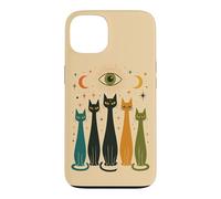 Carcasa para iPhone 13 Mystic Cats Celestial Eye Moon Feline