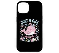 Carcasa para iPhone 13 Narwhal Marine Mammal Lover, Just A Girl Who Loves Narwhals