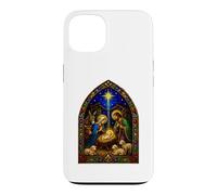 Carcasa para iPhone 13 Natividad Familia Santa Belén Estrella Catedral Mosaico Arte