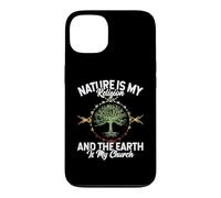 Carcasa para iPhone 13 Nature Is My Religion Earth Is My Church Native American Day