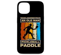 Carcasa para iPhone 13 Never Underestimate an Old Man Divertido Jugador de Pickleball