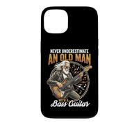 Carcasa para iPhone 13 Never Underestimate an Old Man with A Bass Guitar Player Dad