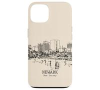 Carcasa para iPhone 13 Newark New Jersey Vintage Retro Viaje Souvenir