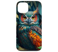 Carcasa para iPhone 13 Night Horned Owl Nocturnal Spotted Owls Hoot Barn Bird