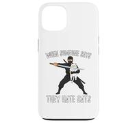 Carcasa para iPhone 13 Ninja con Gato Cuando Alguien Dice Que Odia a los Gatos