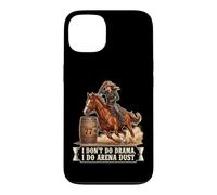 Carcasa para iPhone 13 No Hago Teatro, Hago Arena Dust Funny Barrel Racing Cowgirl
