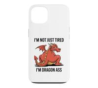 Carcasa para iPhone 13 No Solo Cansado Soy dragón Culo mítico fantasía Juego de Palabras