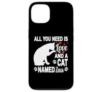 Carcasa para iPhone 13 Nombre de Gato Personalizado Zeus Lindo Gatito Amante de Las Mascotas