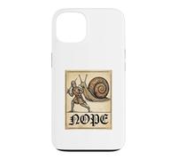 Carcasa para iPhone 13 Nope Knight Fighting Giant Snail Funny Medieval History Meme