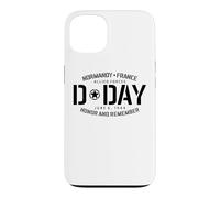 Carcasa para iPhone 13 Normandía Francia Día D Honor and Remember Solid Black Print