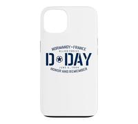 Carcasa para iPhone 13 Normandía Francia Día D Honor and Remember Solid Navy Print