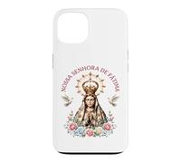 Carcasa para iPhone 13 Nossa Senhora de Fátima Floral Católica